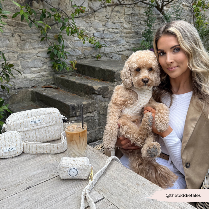 Vanilla Textured Tweed Poop Bag Holder