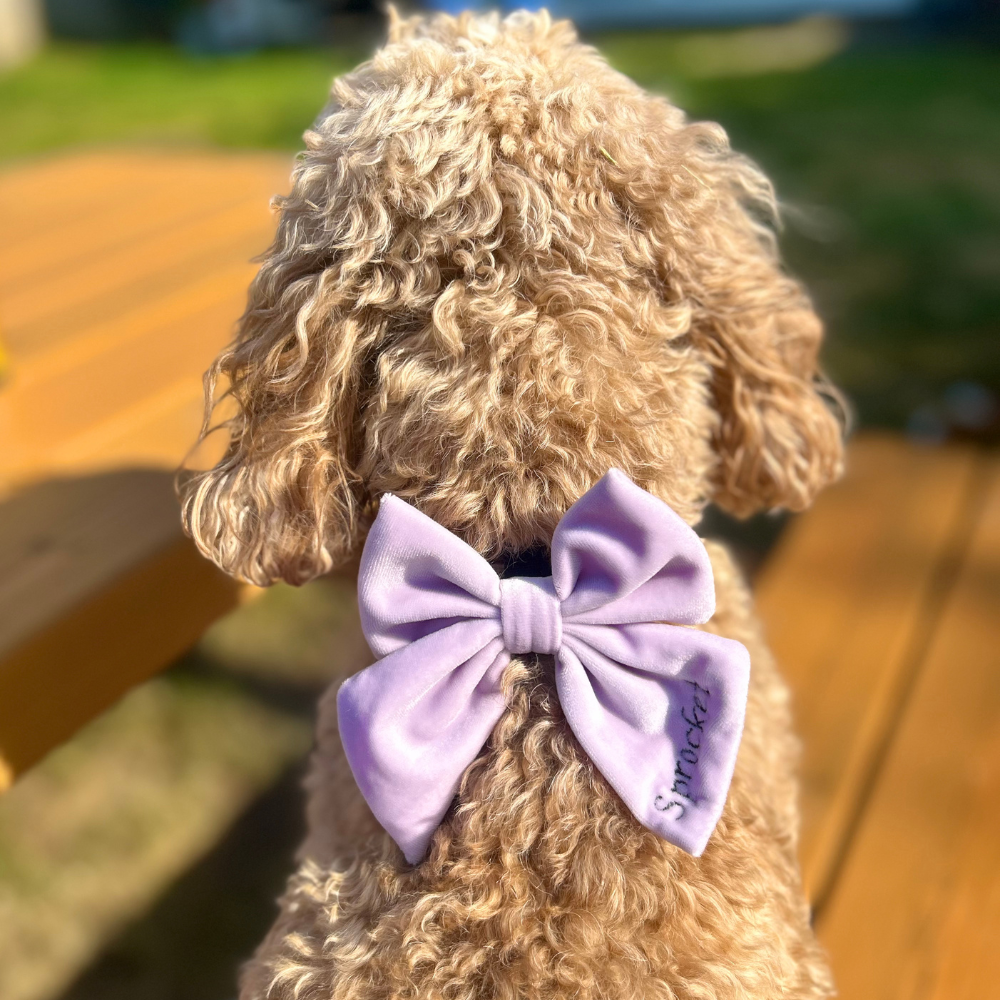 PERSONALISED Velvet Sailor Bow Tie - Lilac