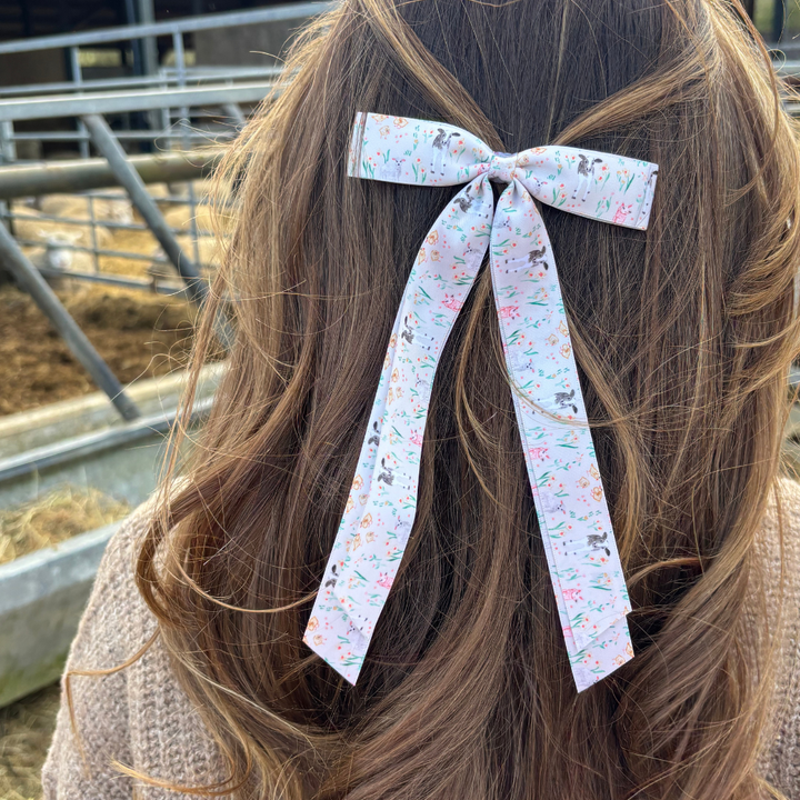 Farmyard Friends Ribbon Bow Clip - By Coconut Lane