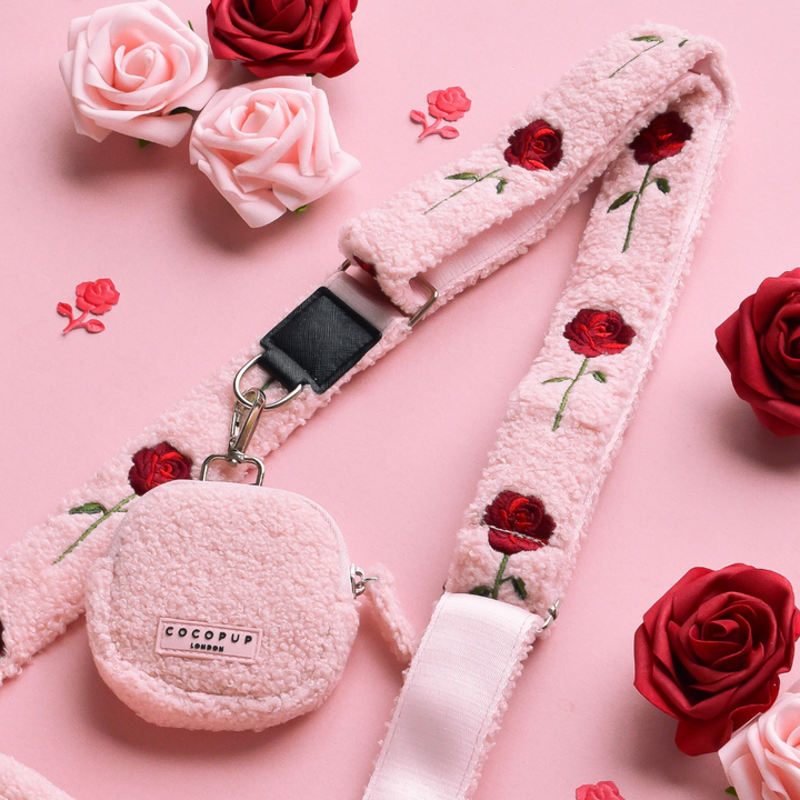 Dog Walking Bag Bundle - Embroidered Roses Teddy