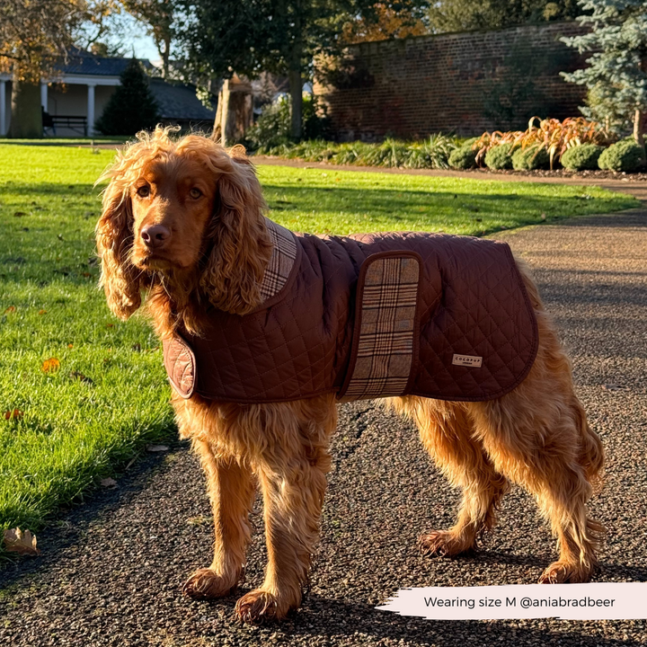 LUXE Quilted Dog Coat - Pup Plaid