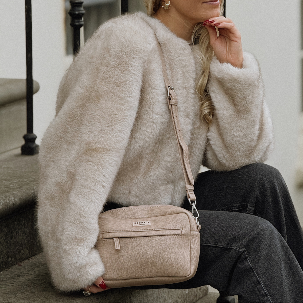 PU Leather Dog Walking Bag Bundle - Caramel