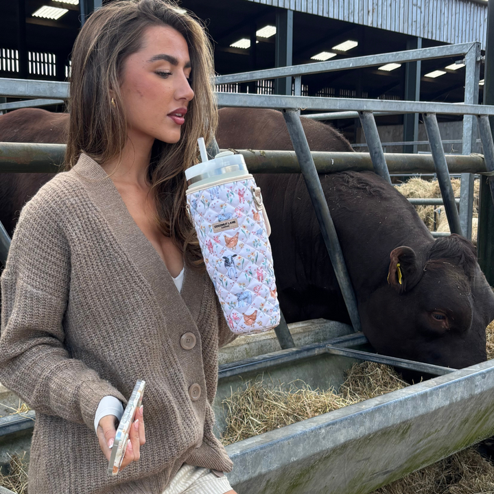 Tumbler Carry Case - Quilted Farmyard Friends