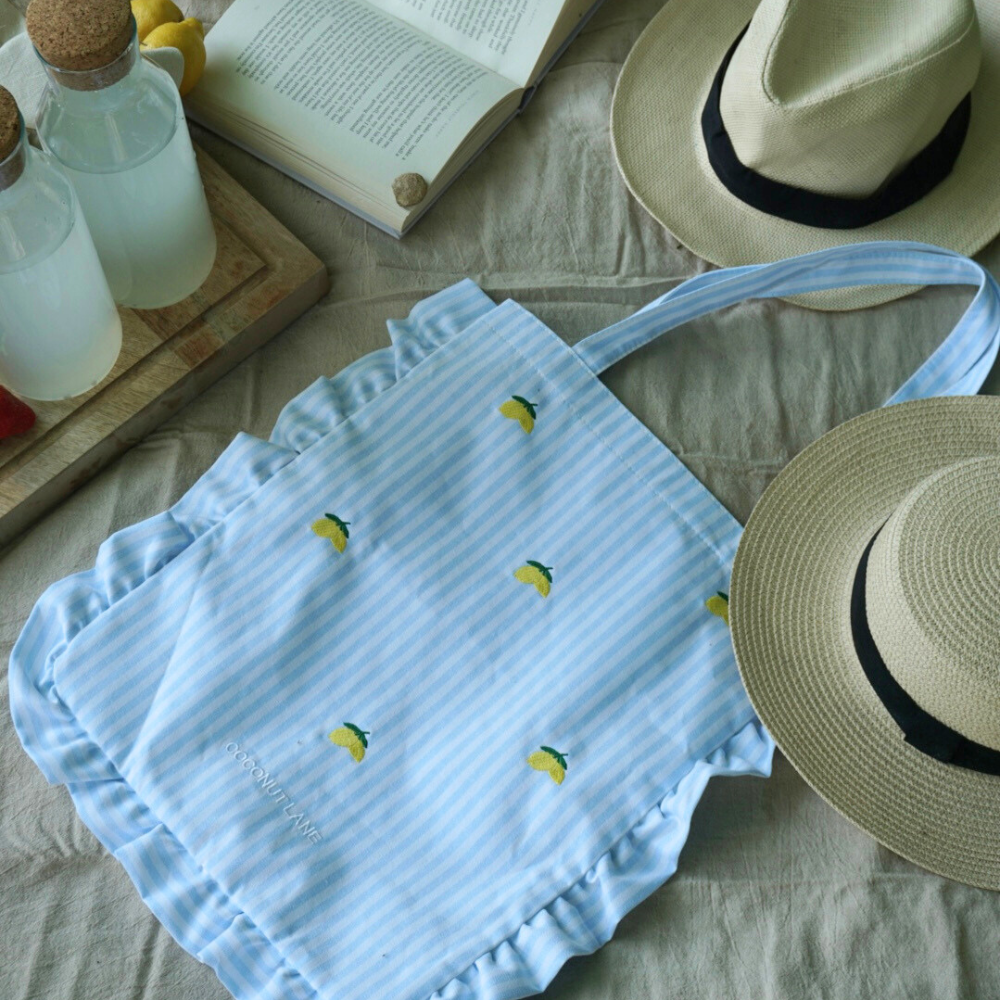 Tote Bag by Coconut Lane - Living La Vida Lemon