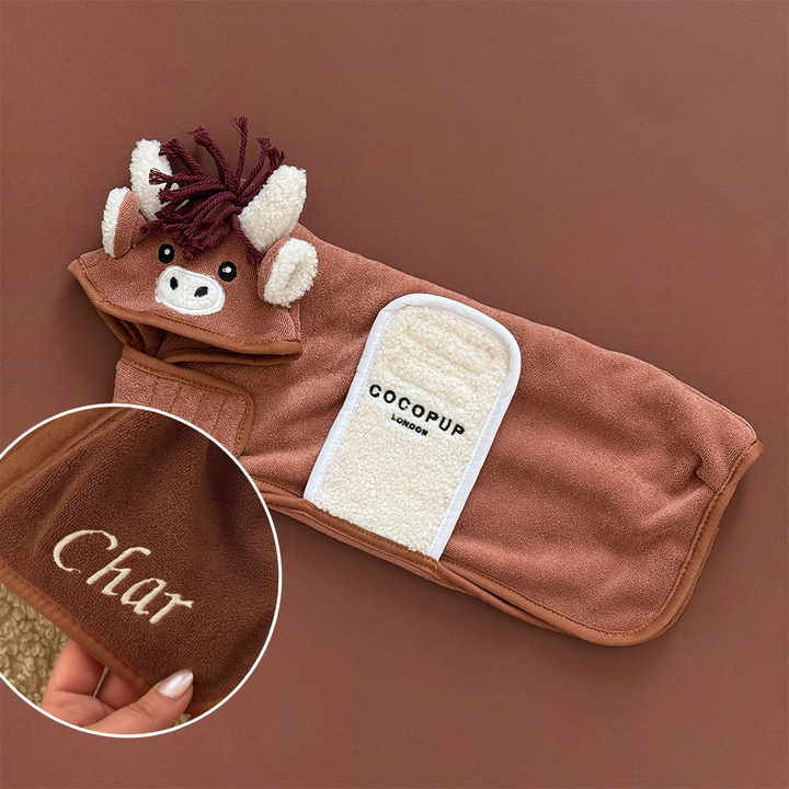 PERSONALISED Harold the Highland Cow Drying Robe