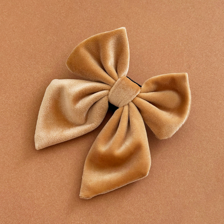 Luxe Velvet Sailor Bow Tie - Mocha