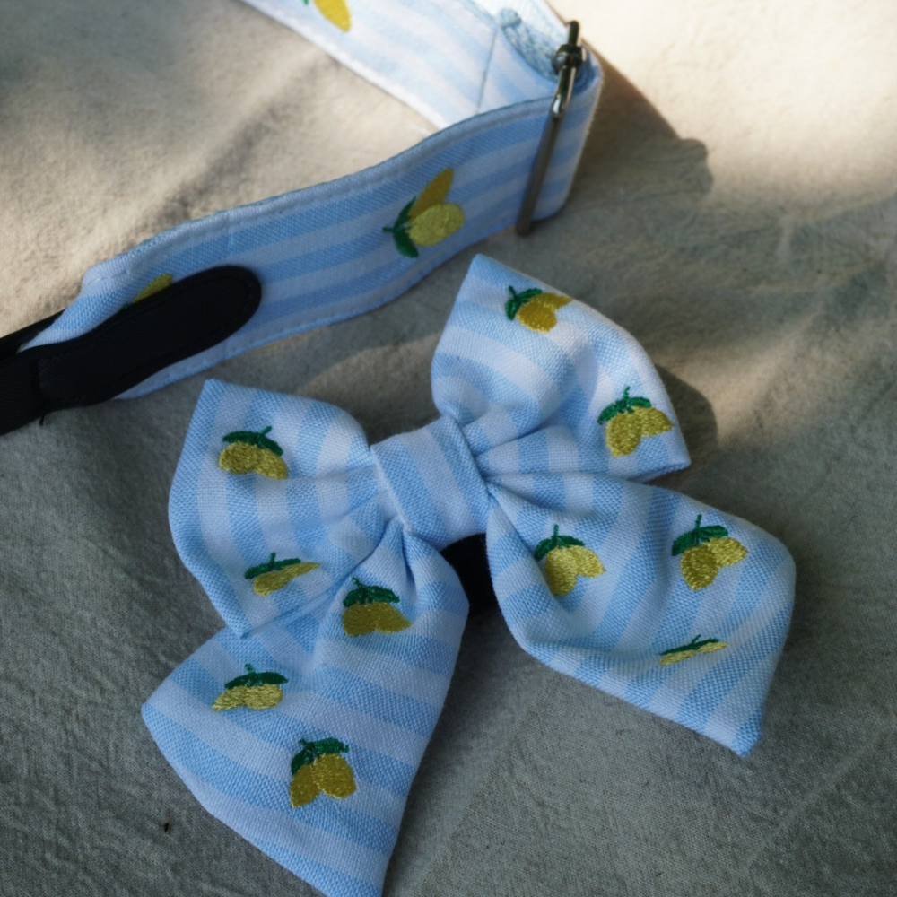 Living La Vida Lemon Sailor Bow Tie