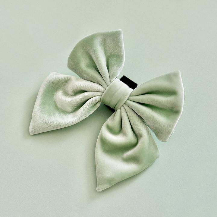 PERSONALISED Velvet Sailor Bow Tie - Sage