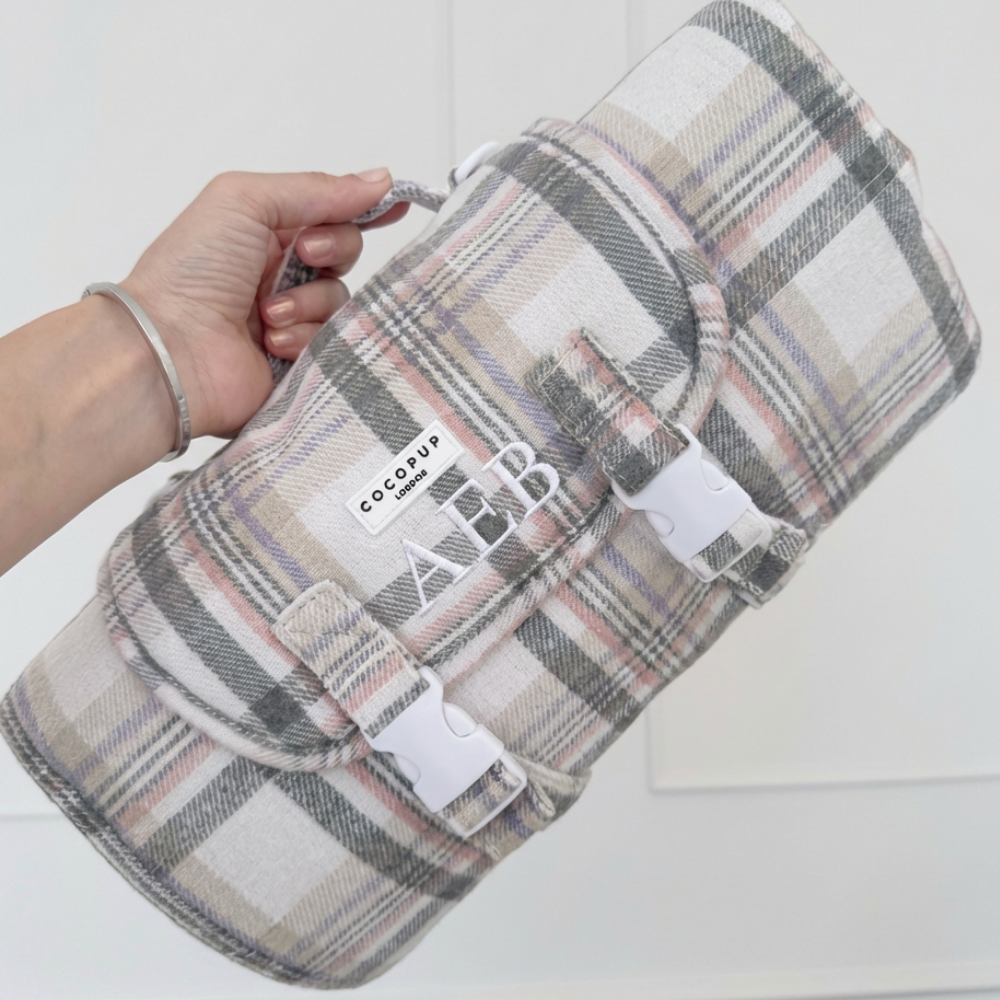 PERSONALISED Travel Mat - Oxford Plaid