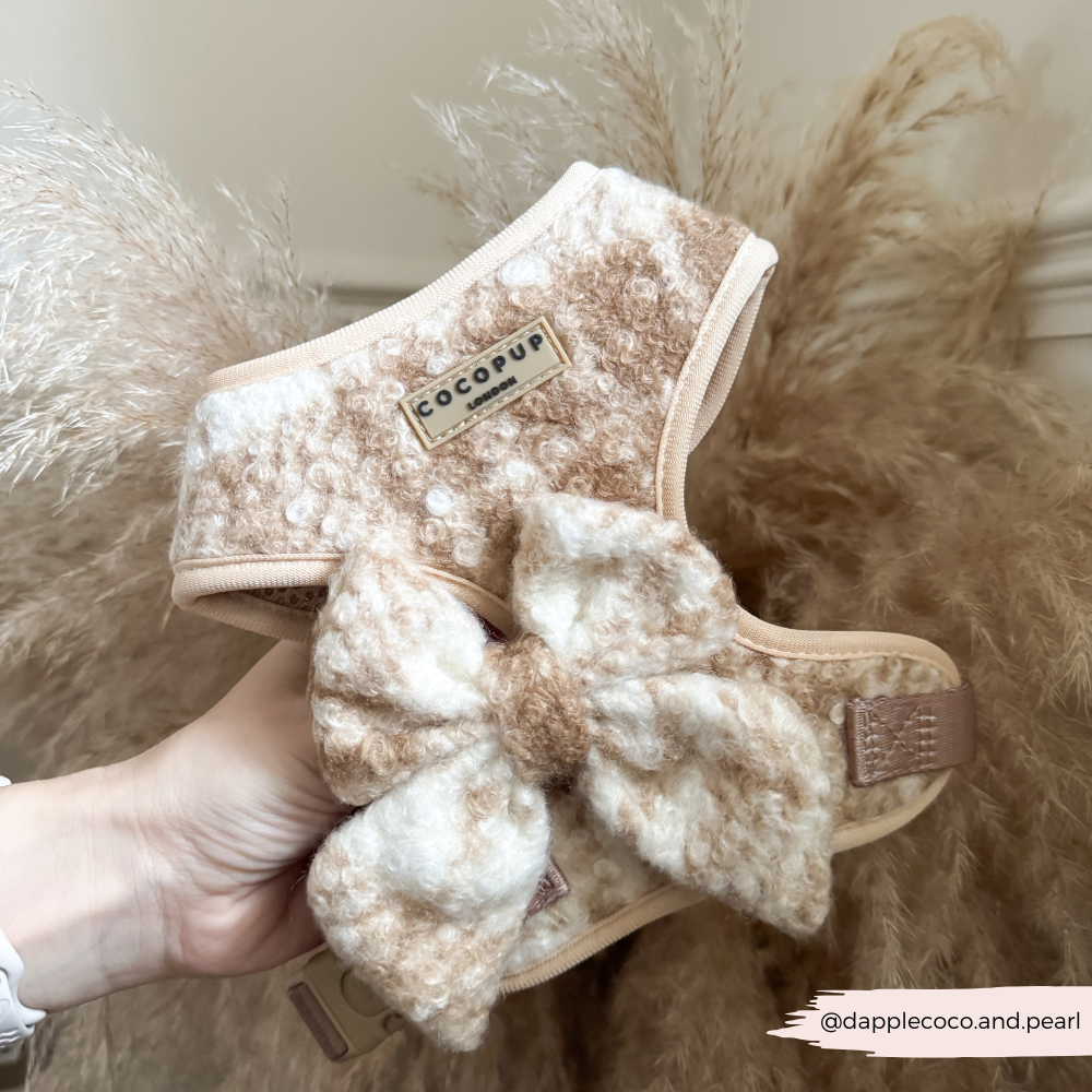 Highland Fleece Adjustable Neck HARNESS - Oatmeal