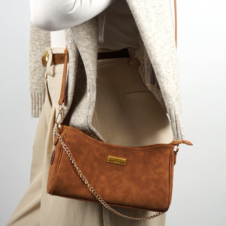 Dog Walking Bag - Tan Suedette