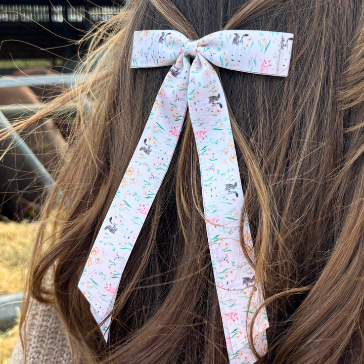 Farmyard Friends Ribbon Bow Clip - By Coconut Lane