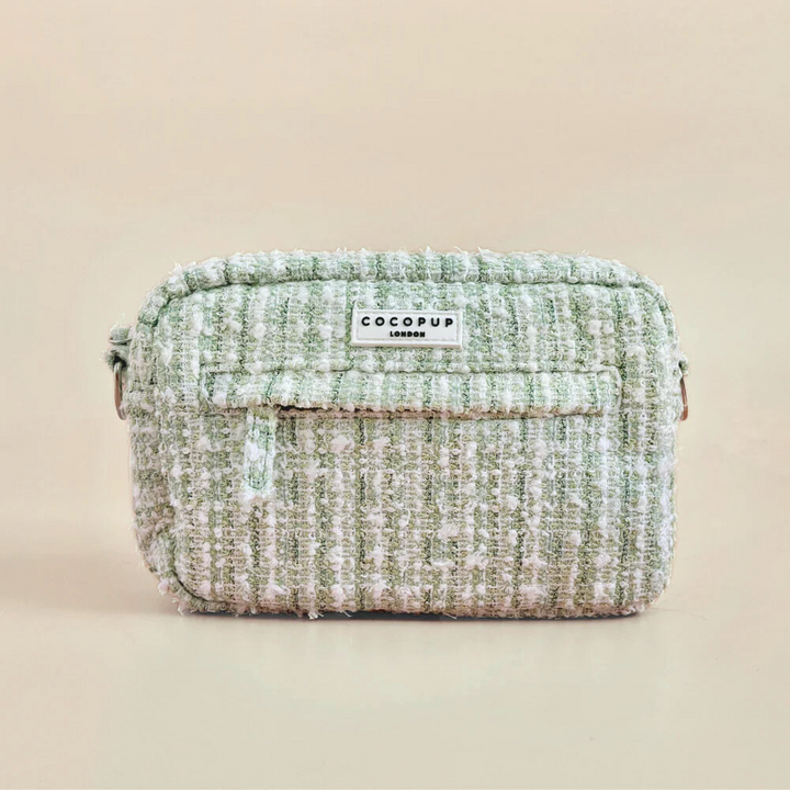Matcha Textured Tweed Dog Walking Bag Bundle - Matcha Textured Tweed