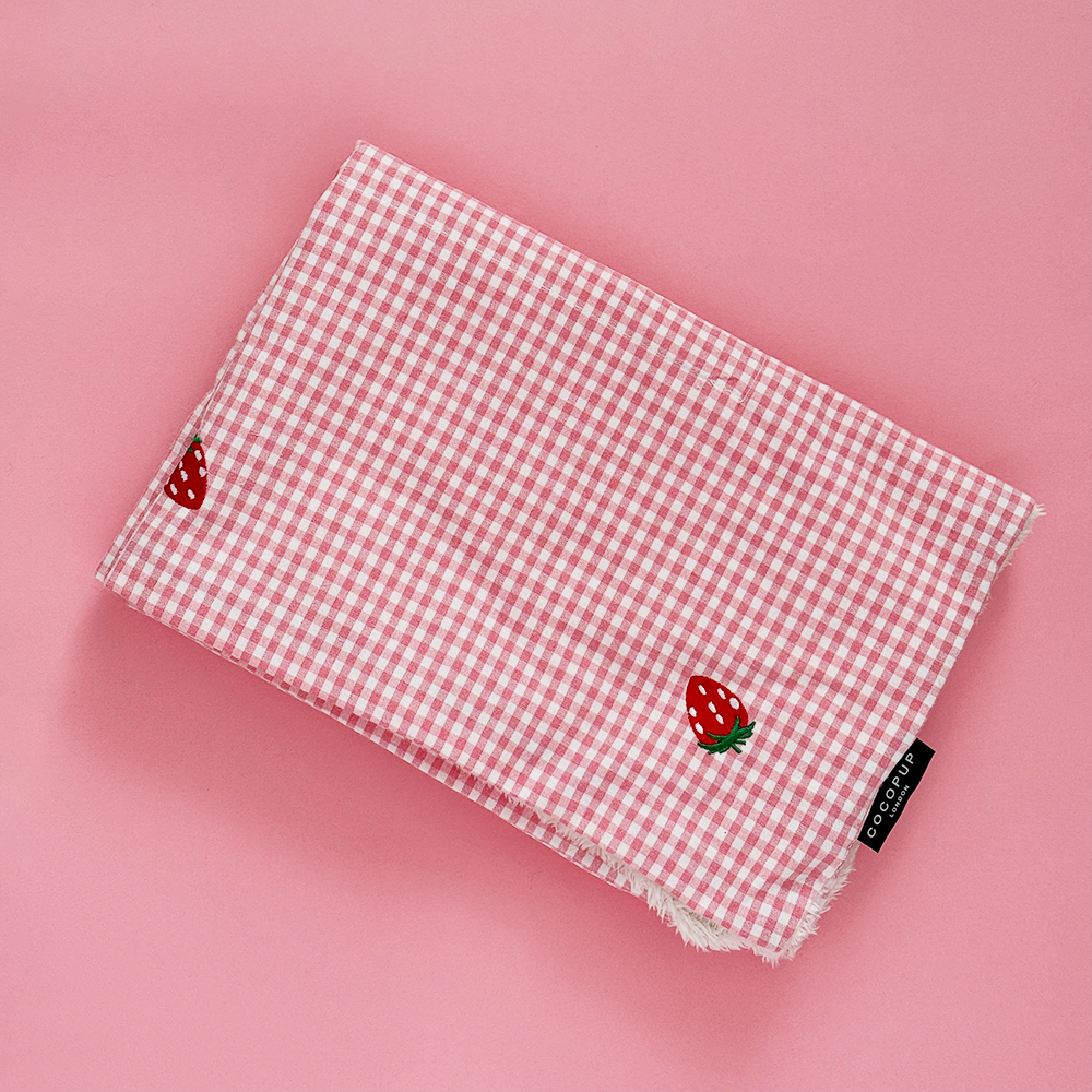 Travel Mat & Blanket Set - Strawberry Picnic Pup