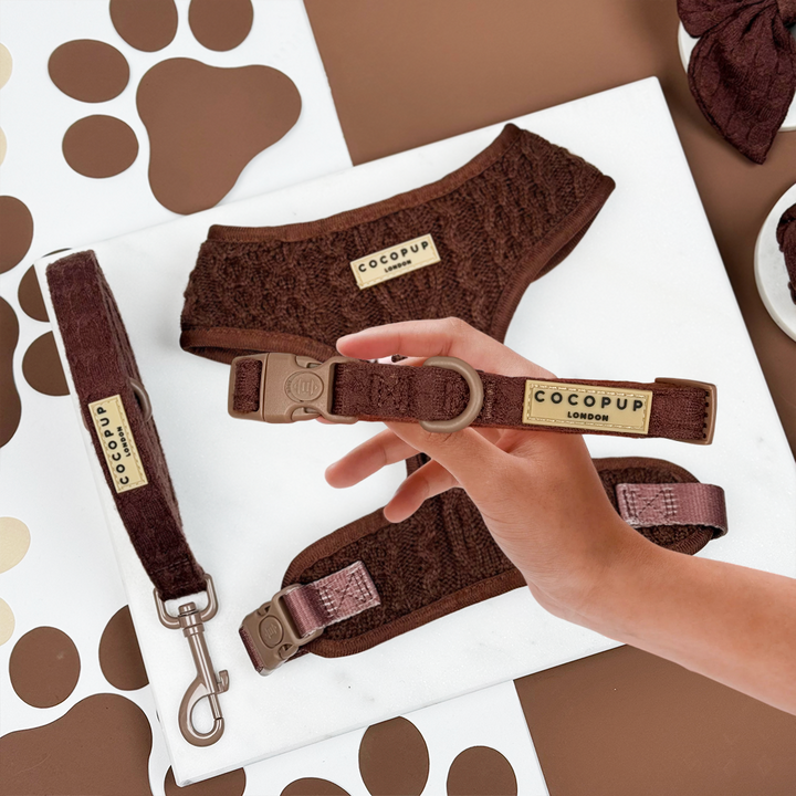 Cable Knit COLLAR - Hot Coco