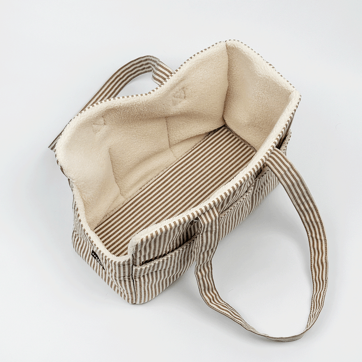 Dog Carrier - London Linen Stripes