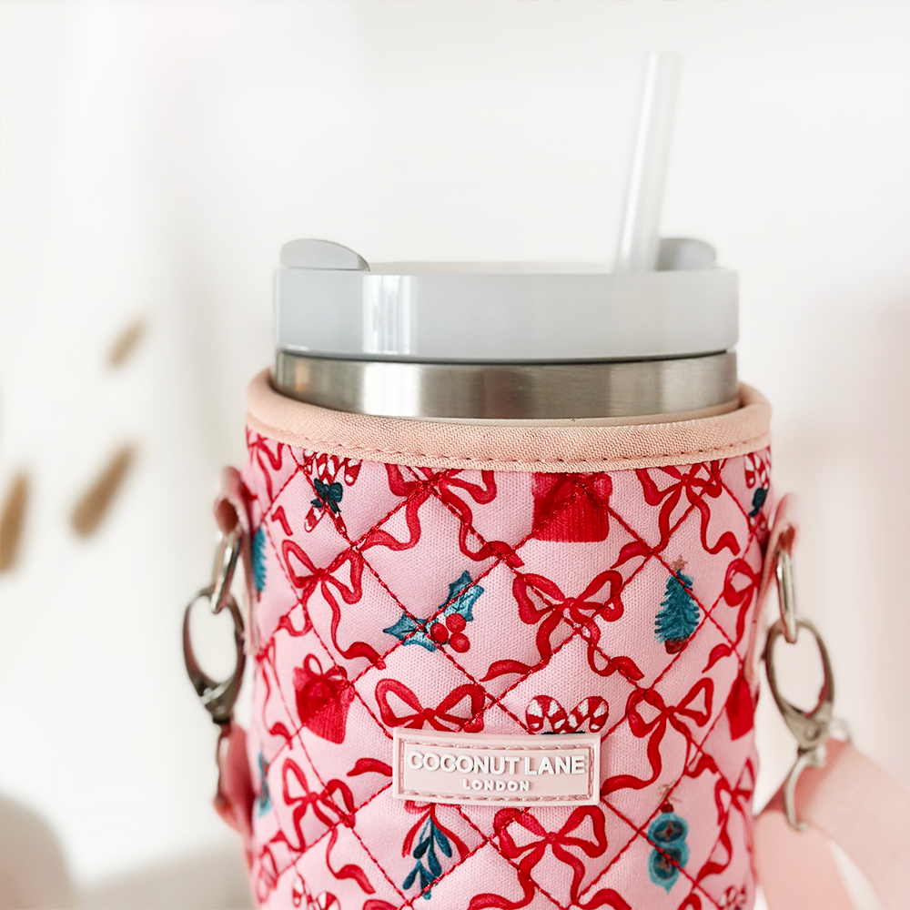 Quilted Pupmas Kisses Tumbler Carry Case by Coconut Lane