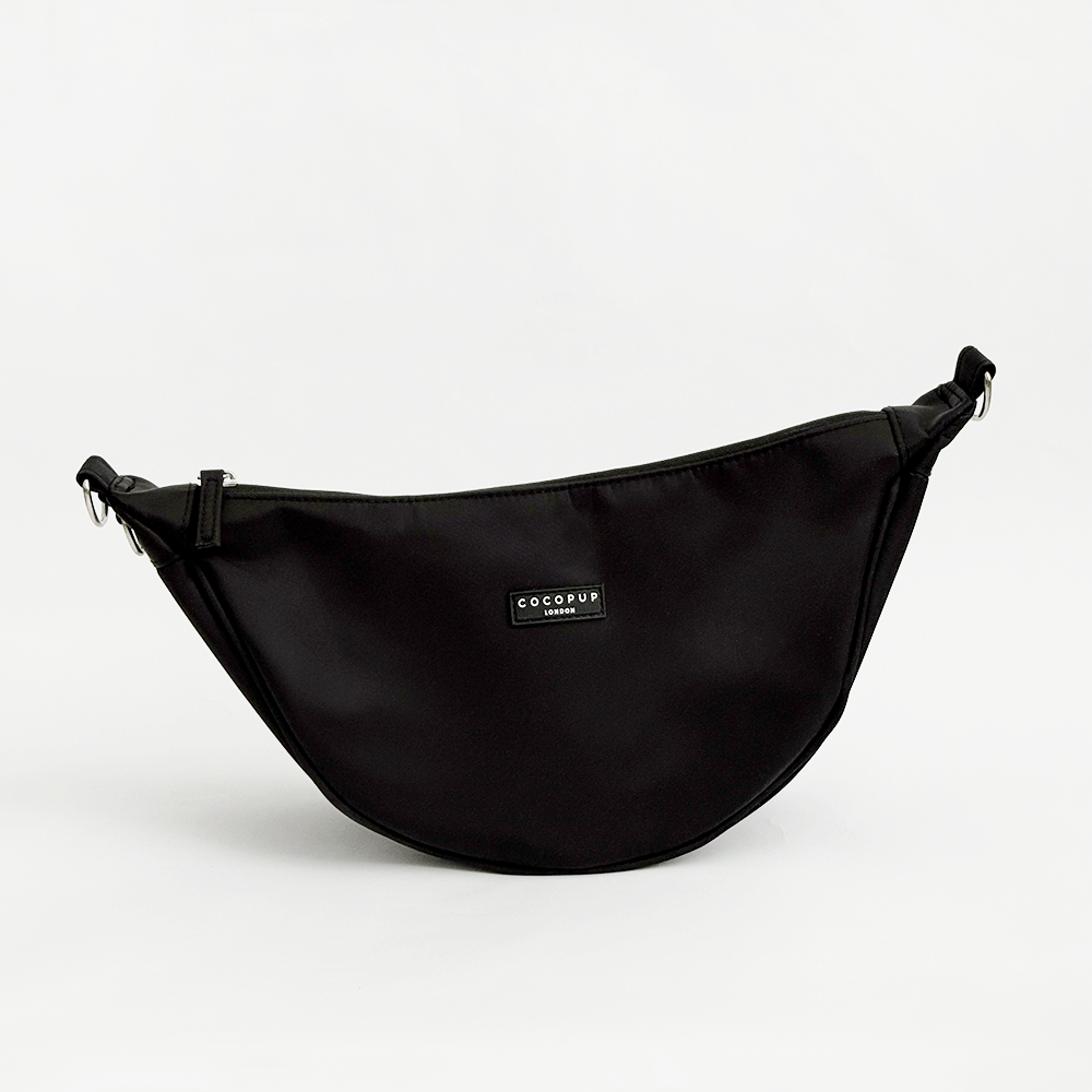 Crossbody Crescent Dog Walking Bag - Original Black