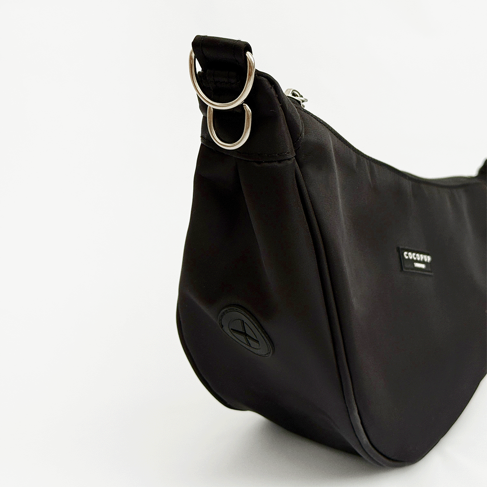 Crossbody Crescent Dog Walking Bag - Original Black