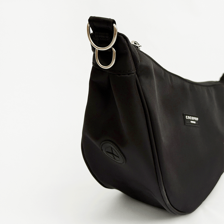 Crossbody Crescent Dog Walking Bag - Original Black