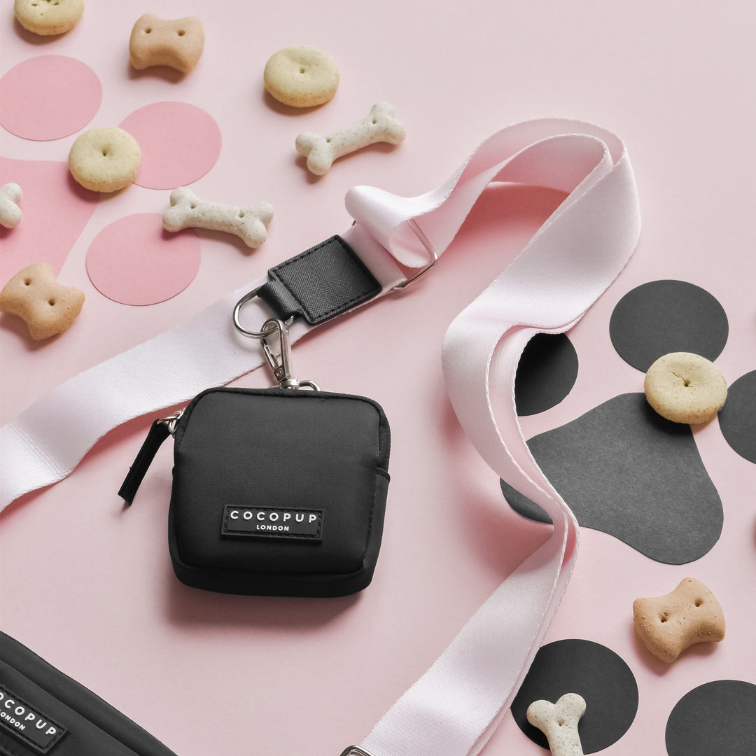 Dog Walking Black Bag Bundle - Baby Pink