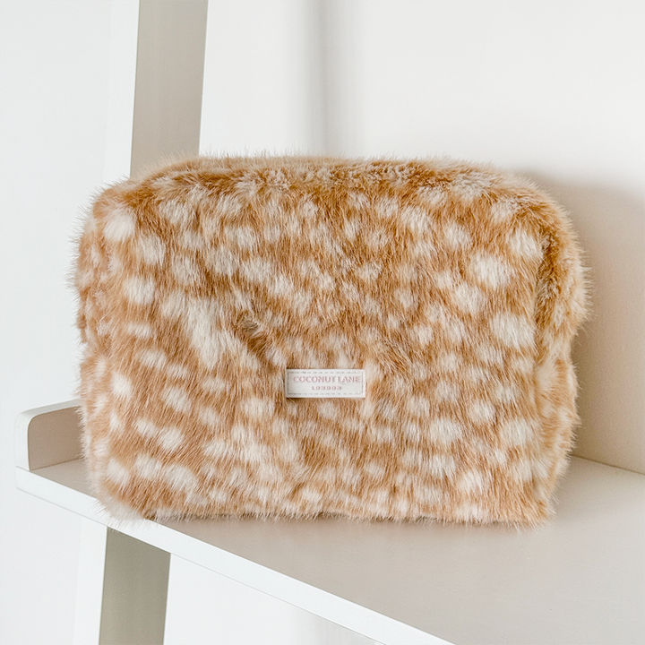 Fluffy Fawn Makeup Bag - By Coconut Lane