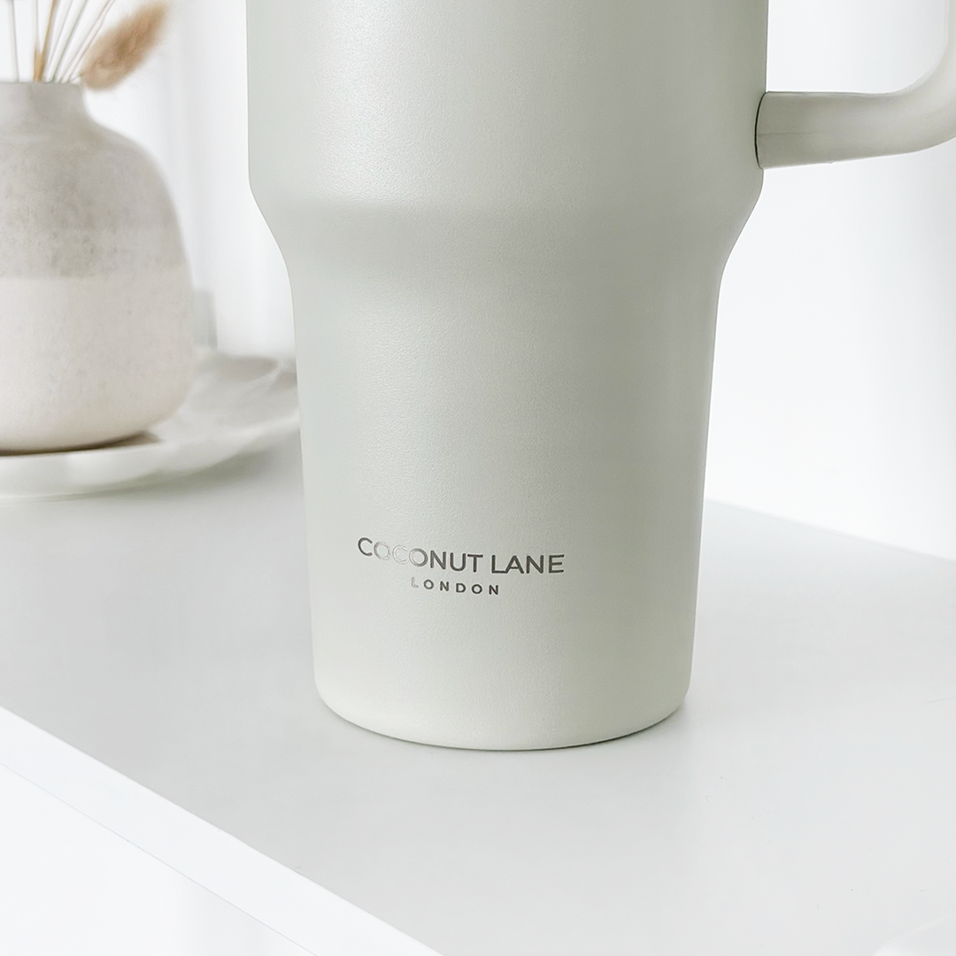 Greige Stainless Steel Tumbler - By Coconut Lane
