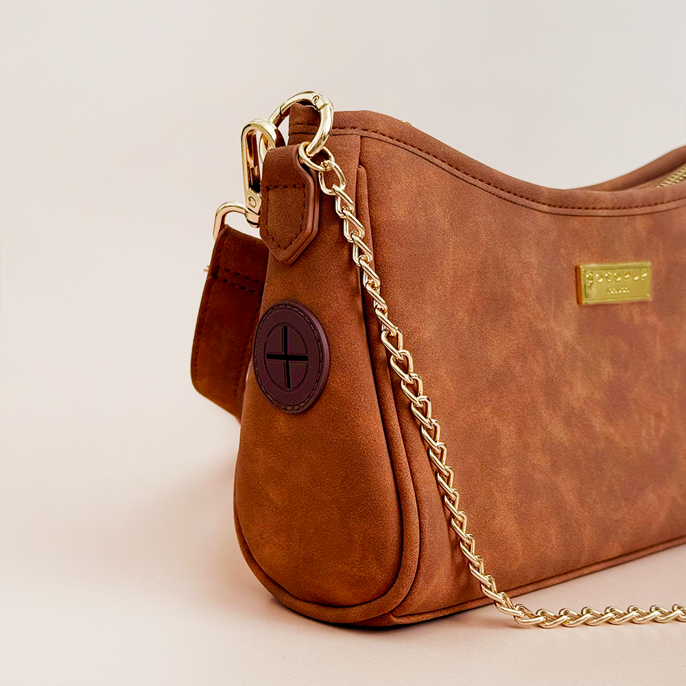 Dog Walking Bag - Tan Suedette