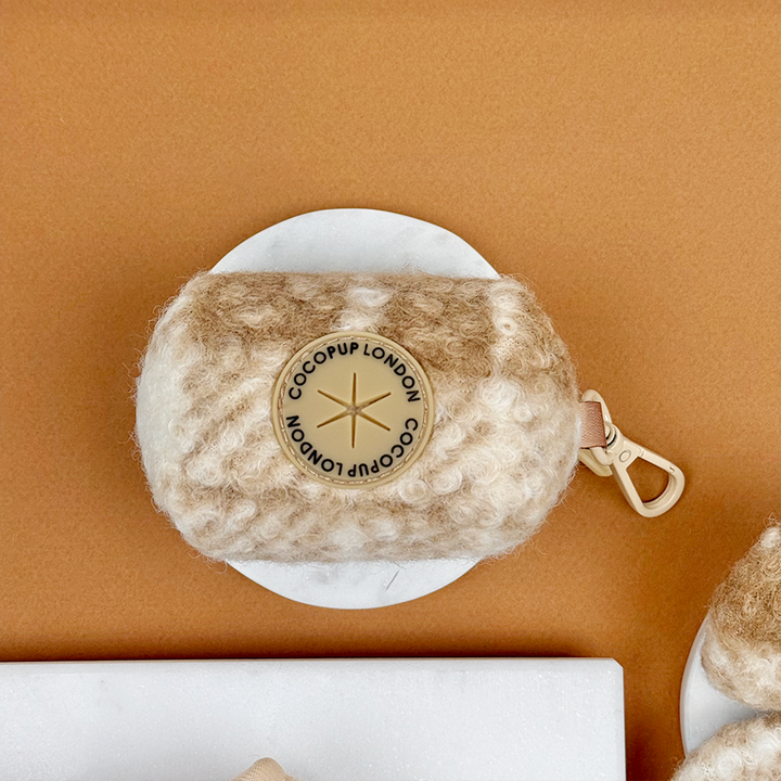 Highland Fleece Poop Bag Holder - Oatmeal