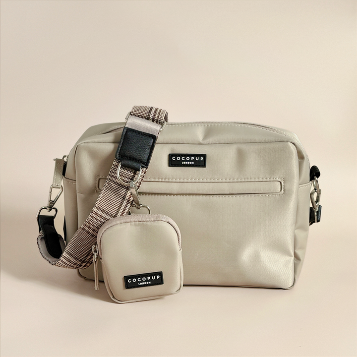 LARGE Dog Walking Caramel Latte Bag Bundle - Pup Plaid