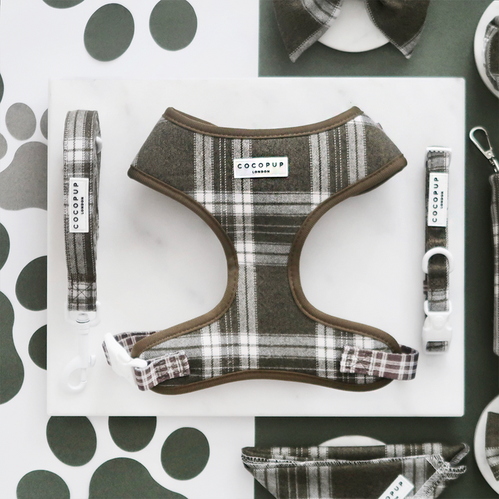 Olive Check Adjustable Neck HARNESS