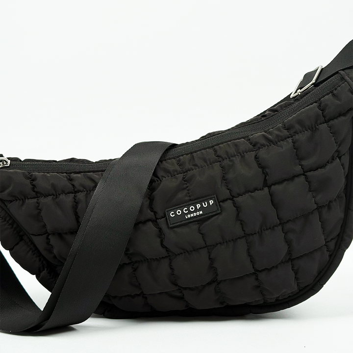 Crossbody Crescent Dog Walking Bag - Onyx