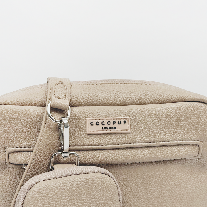 PU Leather Dog Walking Bag Bundle - Caramel