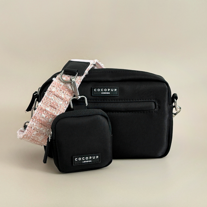 Dog Walking Bag Bundle - Pink Textured Tweed