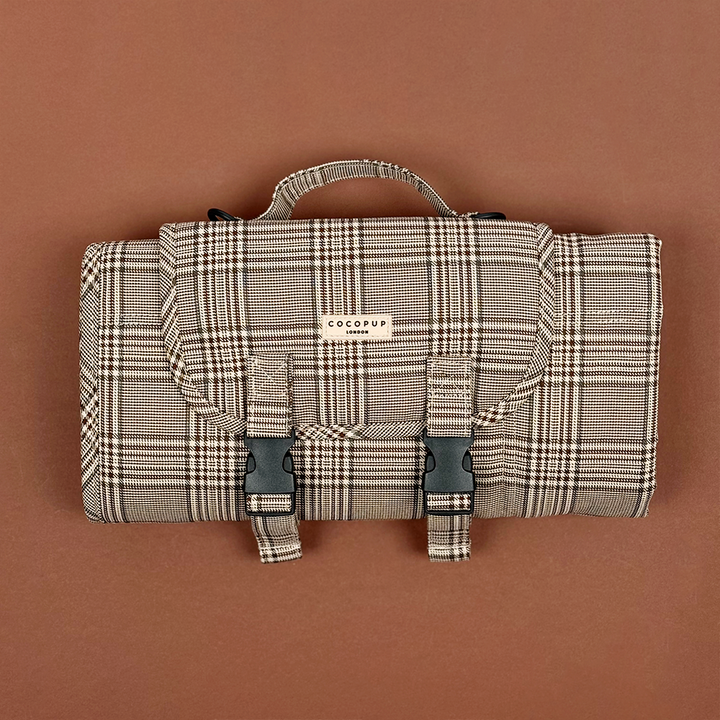 Travel Mat & Blanket Set - Pup Plaid