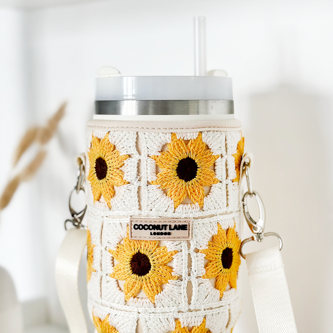 Sunflower Patch Tumbler Carry Case by Coconut Lane