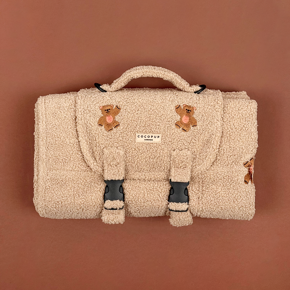 PERSONALISED Travel Mat - Theo Embroidered Teddy