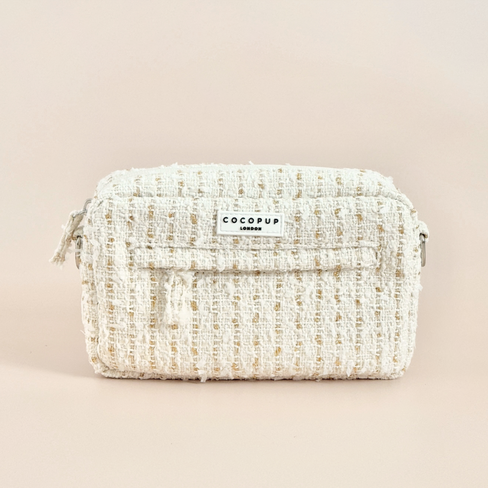 Vanilla Textured Tweed Dog Walking Bag Bundle - Vanilla Textured Tweed