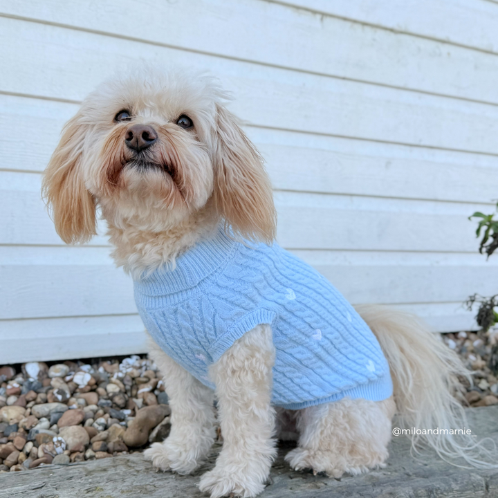 Jumper - Cable Knit Blue Heartstrings