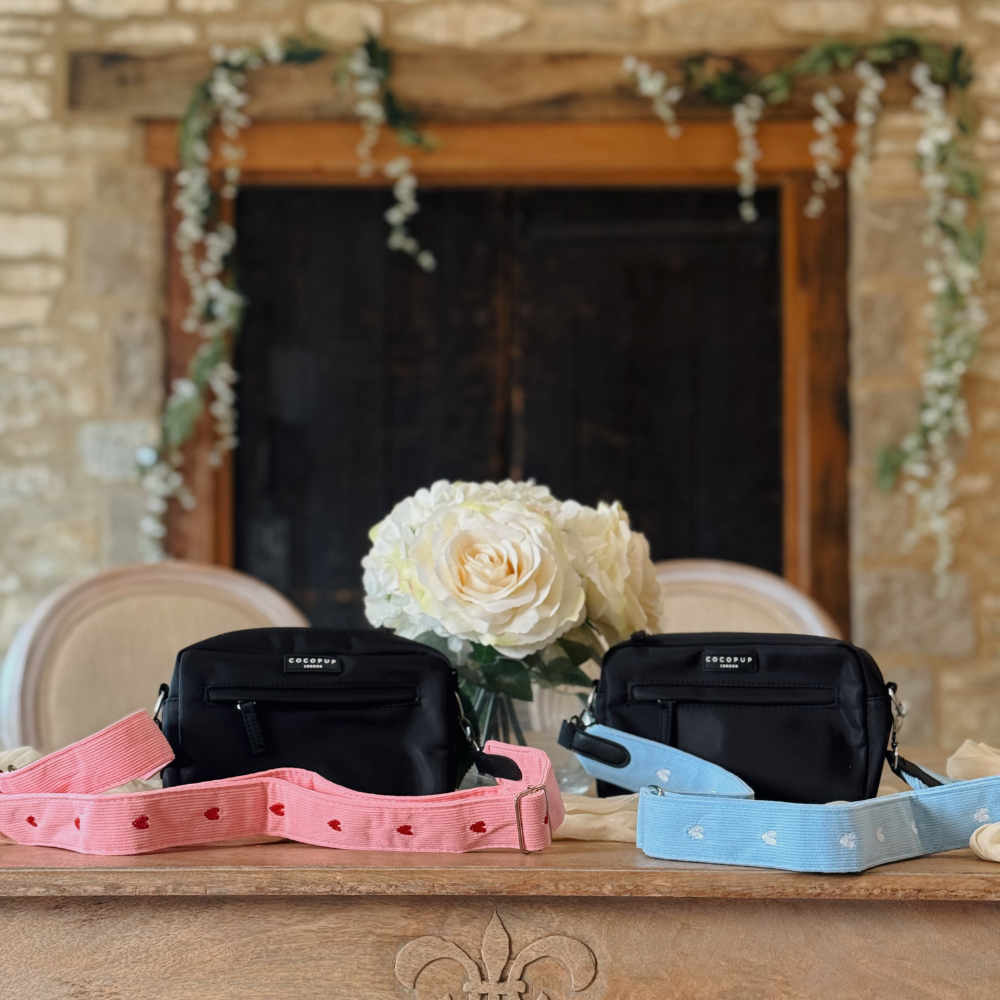 Dog Walking Black Bag Bundle - Pink Heartstrings Cord