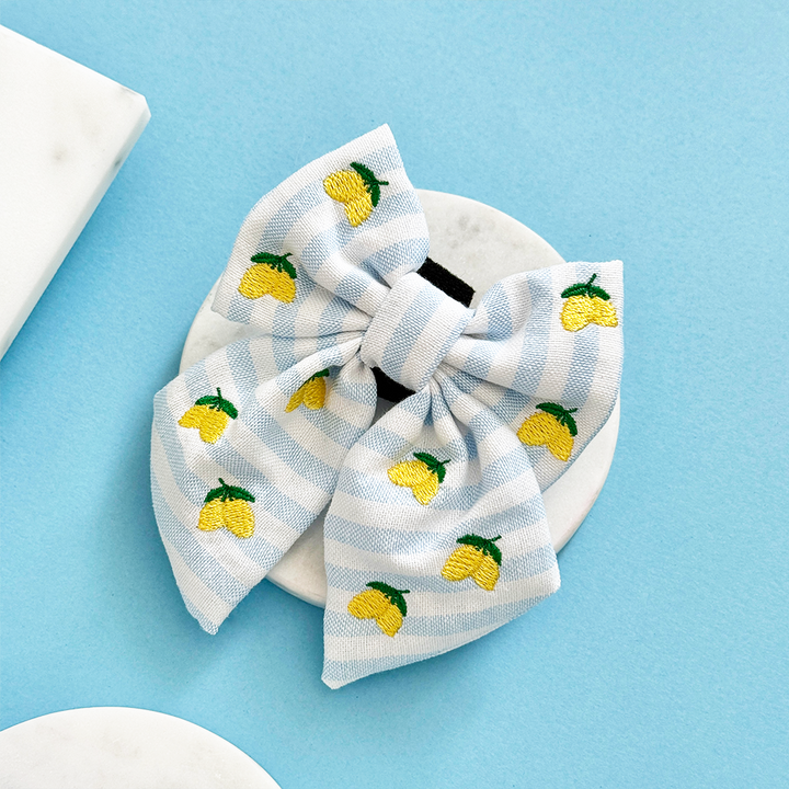 Living La Vida Lemon Sailor Bow Tie
