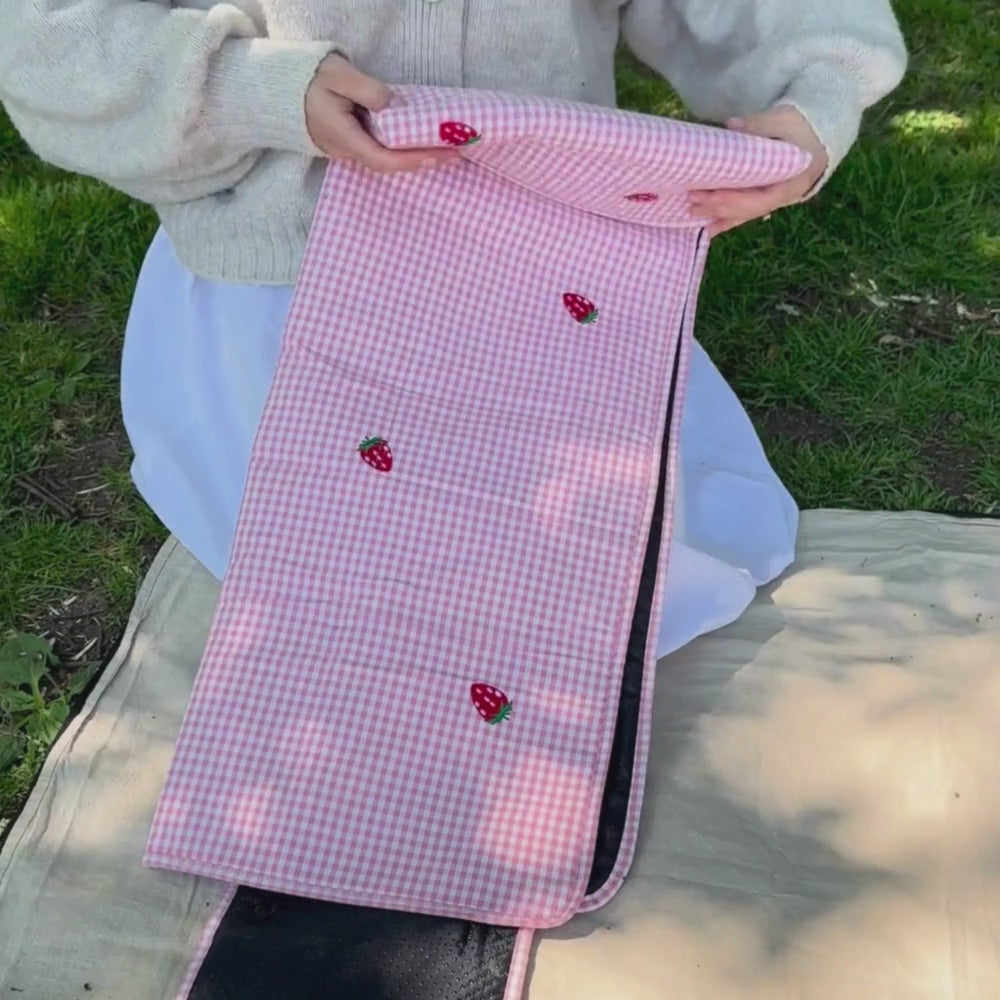 Travel Mat - Strawberry Picnic Pup