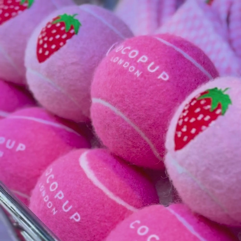 Embroidered Tennis Ball - Strawberry