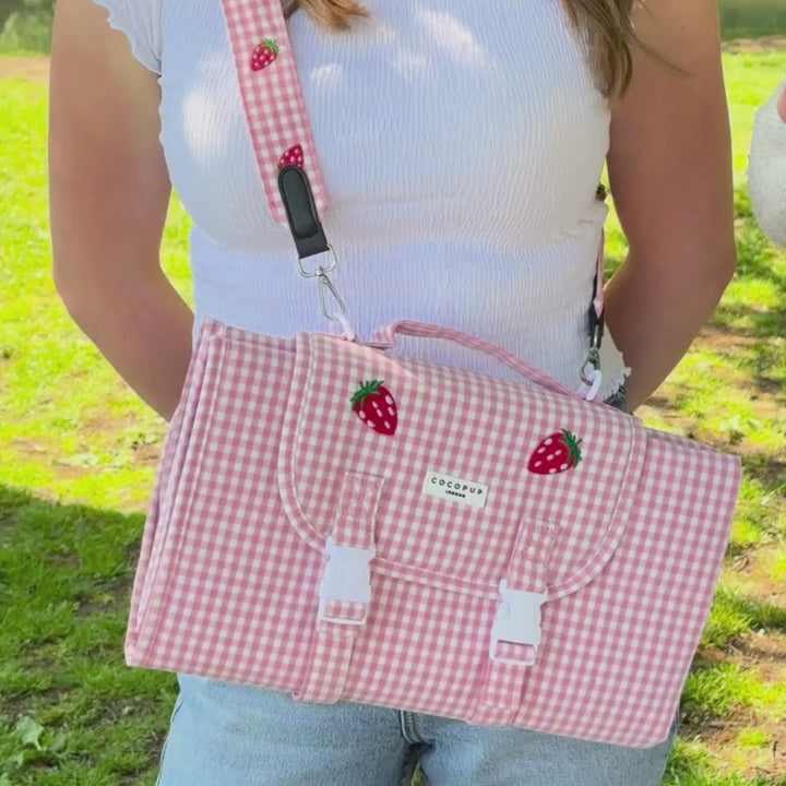 Travel Mat - Strawberry Picnic Pup