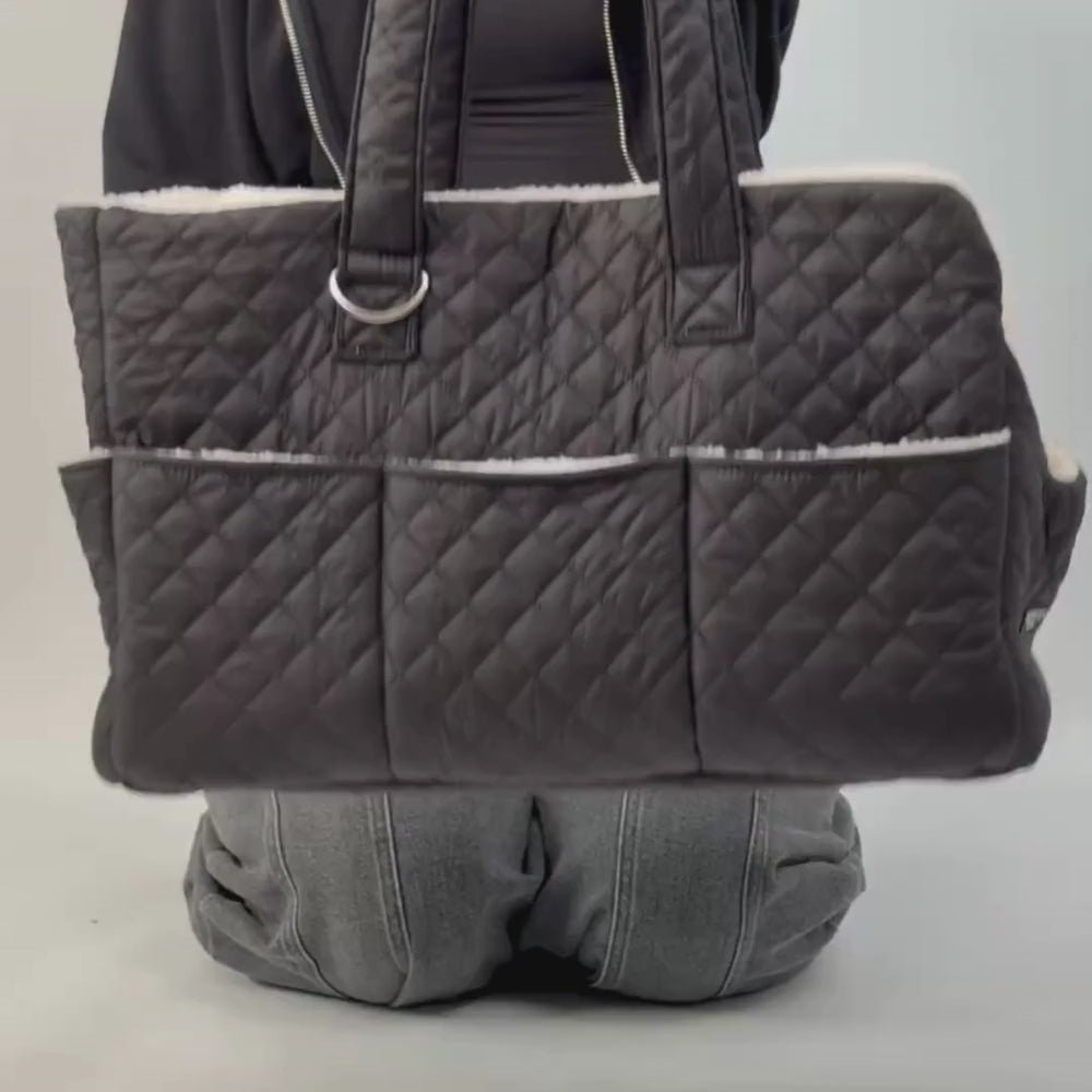 Dog Carrier - Quilted Black