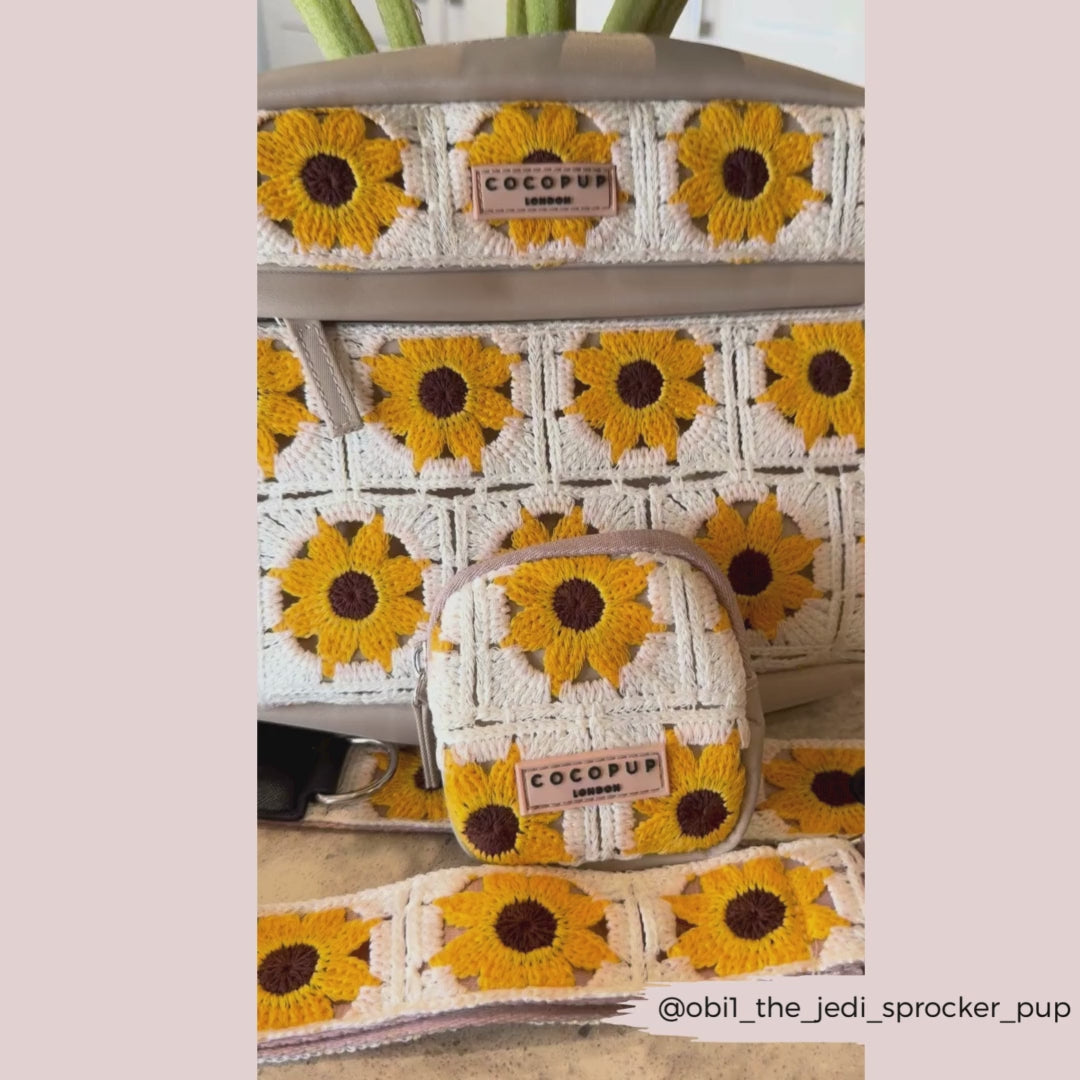 Large Dog Walking Bag - Sunflower Patch