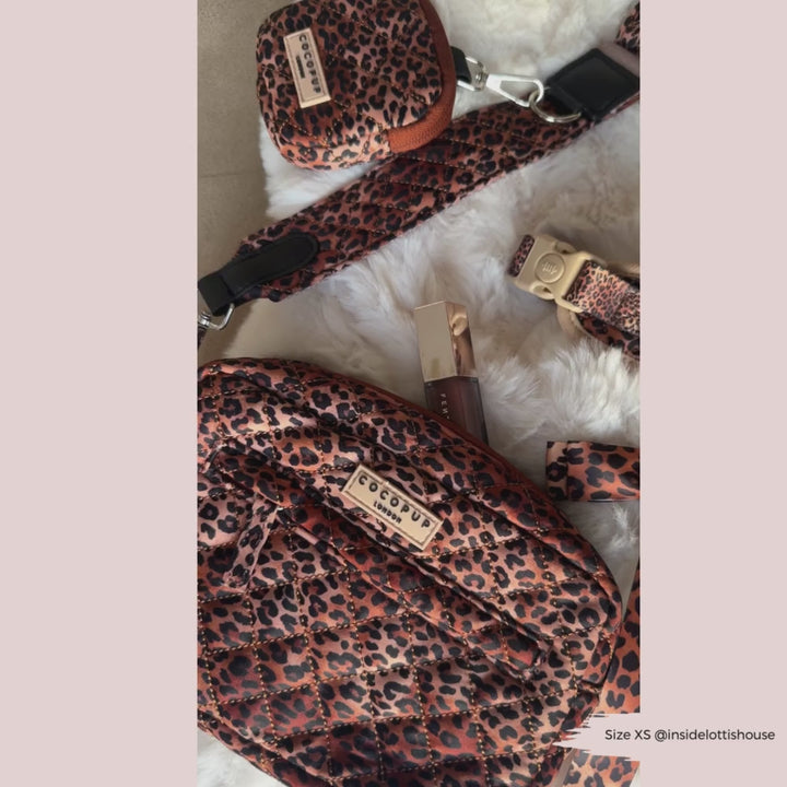 Dog Walking Bag - Quilted Leopard Pup