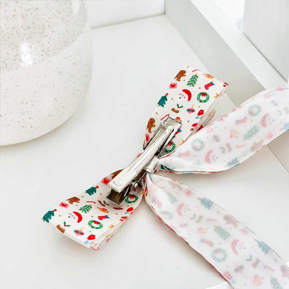 Christmas Pawty Ribbon Bow Clip - By Coconut Lane