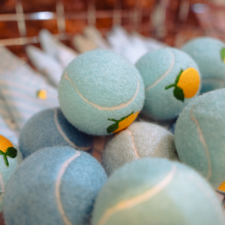 Embroidered Tennis Ball - Lemon