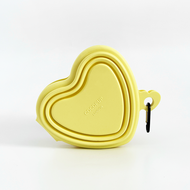 Heart Collapsible Bowl - Butter Yellow